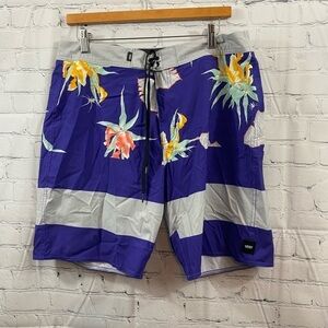 Vans Off the Wall Era Boardshort Swim Trunks Surf Beach Floral Pool Mens Size 34
